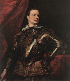 Oil dyck, anthony van Painting - Portrait of a Young General   1622-27 by Dyck, Anthony van