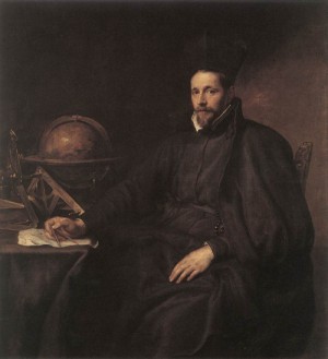  Photograph - Portrait of Father Jean-Charles della Faille, S.J.  1629 by Dyck, Anthony van