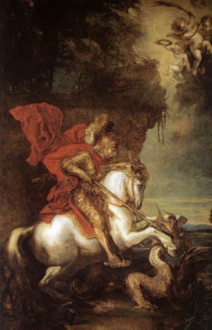  Photograph - St George and the Dragon by Dyck, Anthony van
