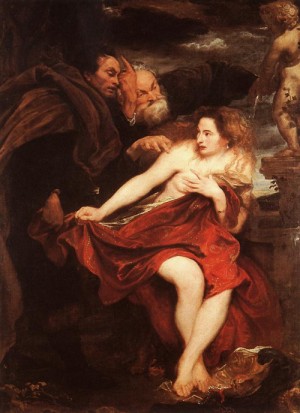 Oil dyck, anthony van Painting - Susanna and the Elders   1621-22 by Dyck, Anthony van