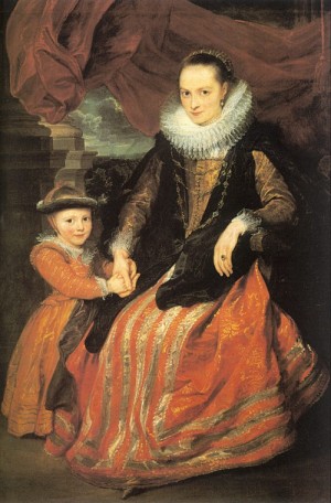Oil dyck, anthony van Painting - Susanna Fourment and her Daughter   1620-21 by Dyck, Anthony van