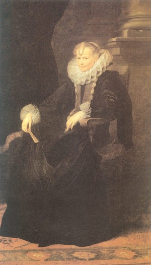  Photograph - The Genoese Senator's Wife   1621-23 by Dyck, Anthony van
