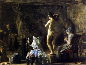 Oil eakins, thomas Painting - Allegorical Figure of the Schuylkill River  1876-77 by Eakins, Thomas