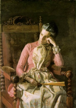 Oil eakins, thomas Painting - Miss Van Buren    c. 1886-90 by Eakins, Thomas