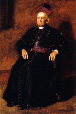 Oil eakins, thomas Painting - Portrait of Archbishop William Henry   1903 by Eakins, Thomas