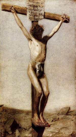 Oil eakins, thomas Painting - The Crucifixion 1880 by Eakins, Thomas