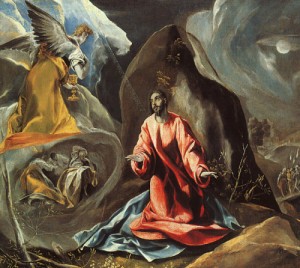 Oil el greco Painting - Agony in the Garden, 1595 T by El Greco