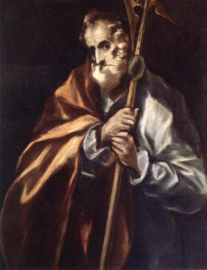 Photograph - Apostle St Thaddeus   1610-14 by El Greco