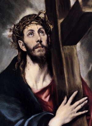 Oil el greco Painting - Christ Carrying the Cross   1580s by El Greco