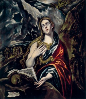 Oil el greco Painting - Penitent Magdalen   1605-10 by El Greco