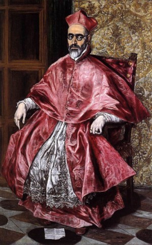 Oil el greco Painting - Portrait of a Cardinal   c. 1600 by El Greco