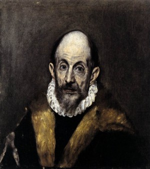 Oil el greco Painting - Portrait of a Man    1595-1600 by El Greco