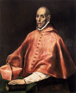 Oil el greco Painting - Portrait of Cardinal Tavera   1608-14 by El Greco