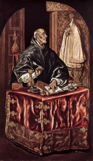 Oil el greco Painting - St Ildefonso   c. 1608 by El Greco
