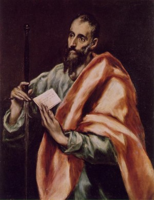 Oil el greco Painting - St. Paul  1608-1614 by El Greco