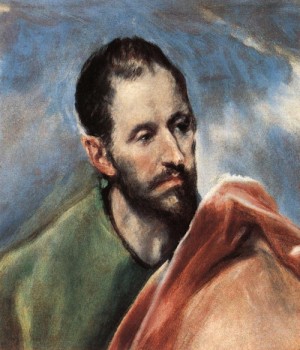 Oil el greco Painting - Study of a Man   c. 1595 by El Greco