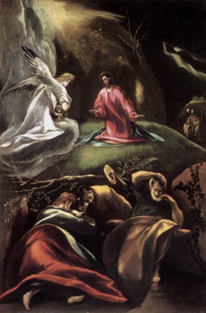 Oil garden Painting - The Agony in the Garden   1600-05 by El Greco