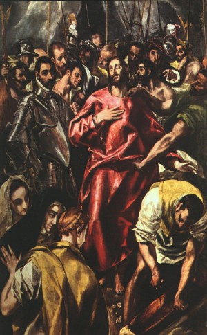 Oil el greco Painting - The Disrobing of Christ, 1583-84 by El Greco