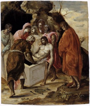 Oil el greco Painting - The Entombment of Christ  late 1560s by El Greco