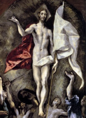 Oil el greco Painting - The Resurrection 1596-1600 by El Greco