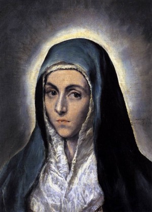 Oil el greco Painting - The Virgin Mary  1590s by El Greco
