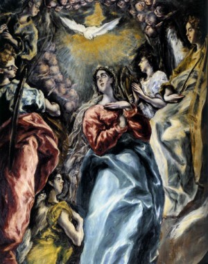 Oil el greco Painting - The Virgin of the Immaculate Conception  1608-13 by El Greco