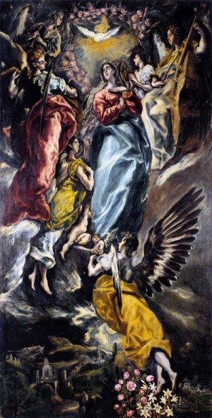 Oil el greco Painting - The Virgin of the Immaculate Conception   1608-13 by El Greco