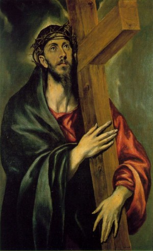 Oil el greco Painting - Via crucis  1587-97 by El Greco