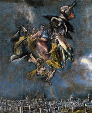 Oil el greco Painting - View and Plan of Toledo   c. 1610 by El Greco