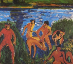  Photograph - Bathers in the Reeds by Erich Heckel