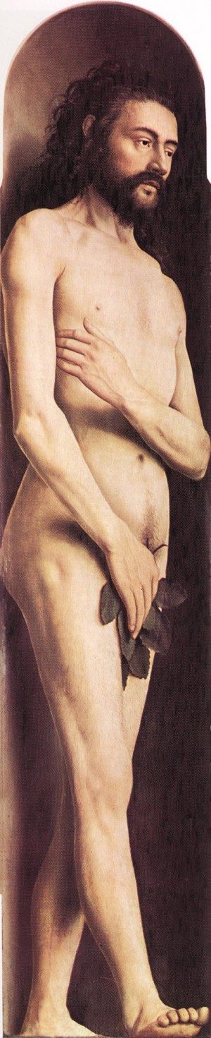 Oil eyck, jan van Painting - Cain and Abel   1425-29 by Eyck, Jan van