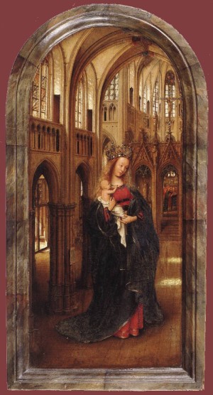 Oil madonna Painting - Madonna in the Church    c. 1425 by Eyck, Jan van