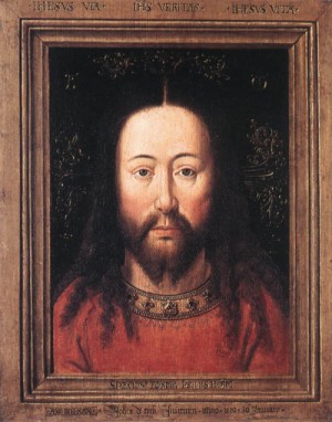 Oil eyck, jan van Painting - Portrait of Christ    1440 by Eyck, Jan van