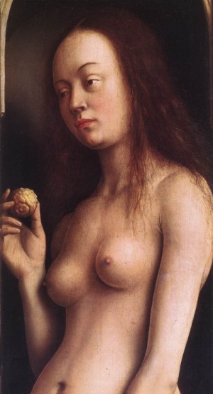 Oil the Painting - The Ghent Altarpiece, Eve   1425-29 by Eyck, Jan van
