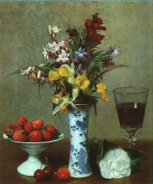 Oil the Painting - Still Life  The Engagement 1869 by Fantin-Latour, Henri