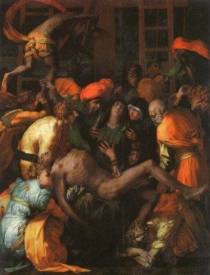 Oil fiorentino, rosso Painting - Deposition from the Cross, by Fiorentino, Rosso