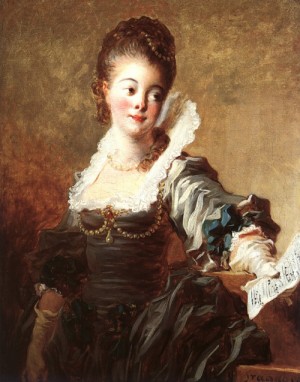 Oil fragonard, jean-honore Painting - Portrait of a Singer Holding a Sheet of Music  1769 by Fragonard, Jean-Honore
