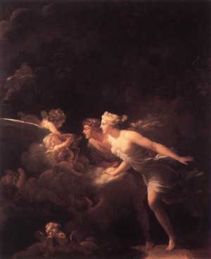 Oil fragonard, jean-honore Painting - The Fountain of Love   1785 by Fragonard, Jean-Honore