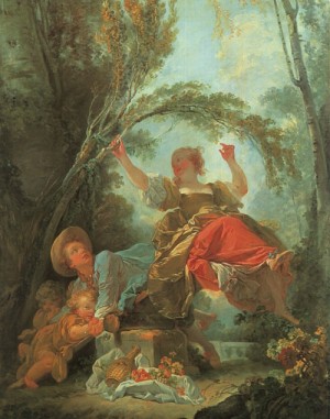 Oil fragonard, jean-honore Painting - The See-Saw by Fragonard, Jean-Honore