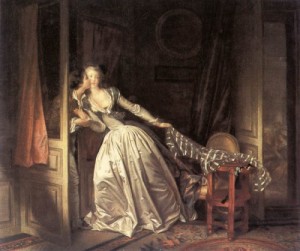  Photograph - The Stolen Kiss   1787-89 by Fragonard, Jean-Honore