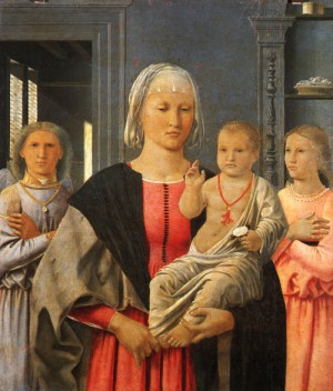 Oil francesca, piero della Painting - Madonna of Segnigallia  470s by Francesca, Piero della