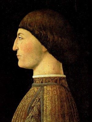 Oil francesca, piero della Painting - Portrait of Sigismondo Malatesta, 1450 by Francesca, Piero della
