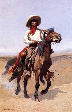 Oil frederic remington Painting - A Regimental Scout 1889 by Frederic Remington