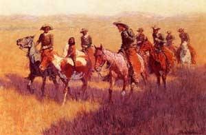 Oil frederic remington Painting - An Assault on His Dignity 1906 by Frederic Remington