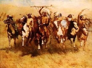 Oil frederic remington Painting - Victory Dance by Frederic Remington