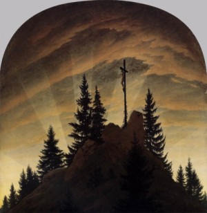 Oil friedrich, caspar david Painting - Cross in the Mountains 1808 by Friedrich, Caspar David