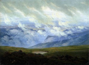 Oil friedrich, caspar david Painting - Drifting Clouds   c. 1820 by Friedrich, Caspar David
