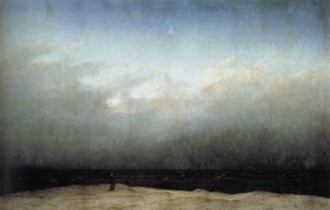 Oil the Painting - Monk by the Sea 1809 by Friedrich, Caspar David