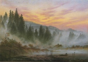 Oil friedrich, caspar david Painting - Morning   1821 by Friedrich, Caspar David