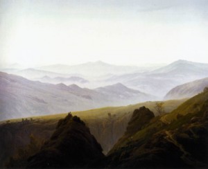 Oil friedrich, caspar david Painting - Morning in the Mountains   1822-23 by Friedrich, Caspar David